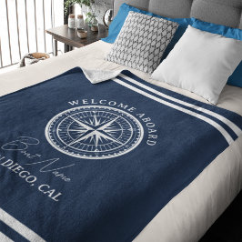 Manta Polar Name of your Boat Nautical Navy blue