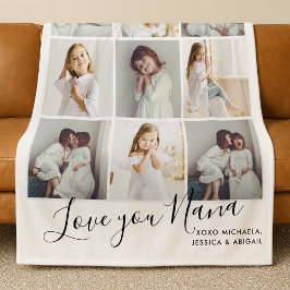 Manta Polar Nana 9-Photo de amor personalizado escrito a mano