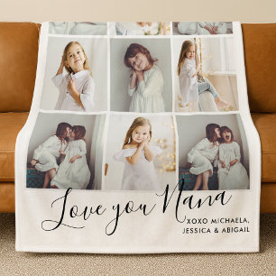 Manta Polar Nana 9-Photo de amor personalizado escrito a mano
