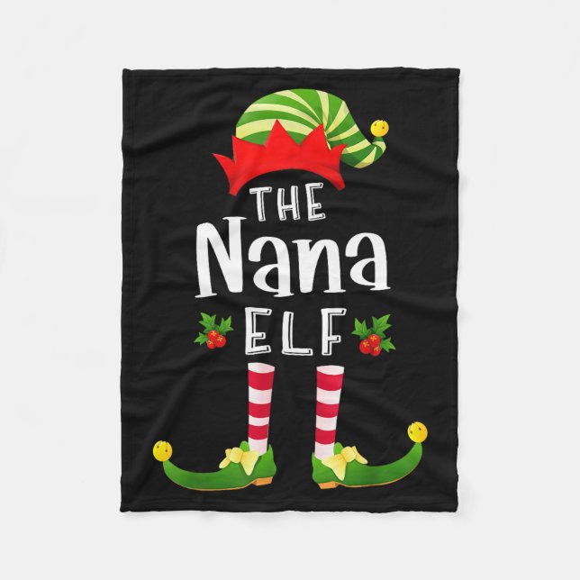 Manta Polar Nana Christmas Elf Matching Pajama X-mas Party  (Anverso)