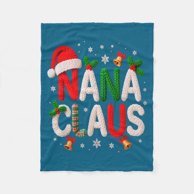 Manta Polar Nana Claus Santa Claus Crochet &amp; Knitting Love (Anverso)