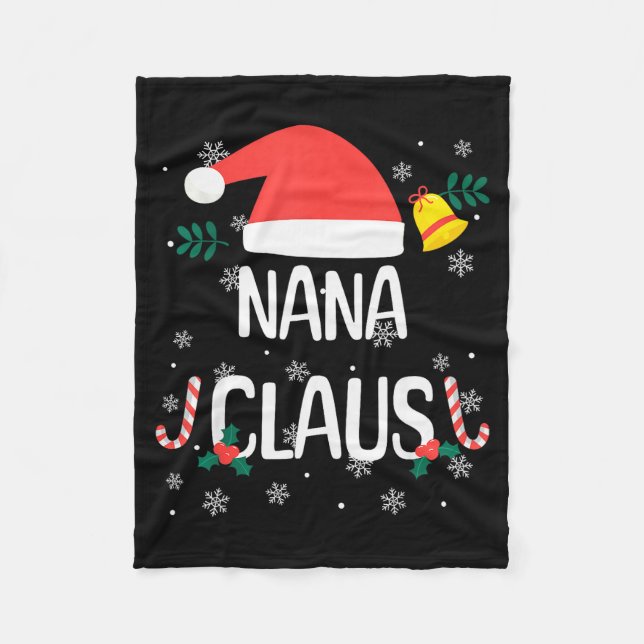Manta Polar Nana Claus Santa Hat First Christmas Xmas Family P (Anverso)