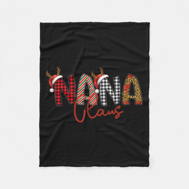 Manta Polar Nana Clause, Nana Christmas Shirt, Nana Santa Clau (Anverso)
