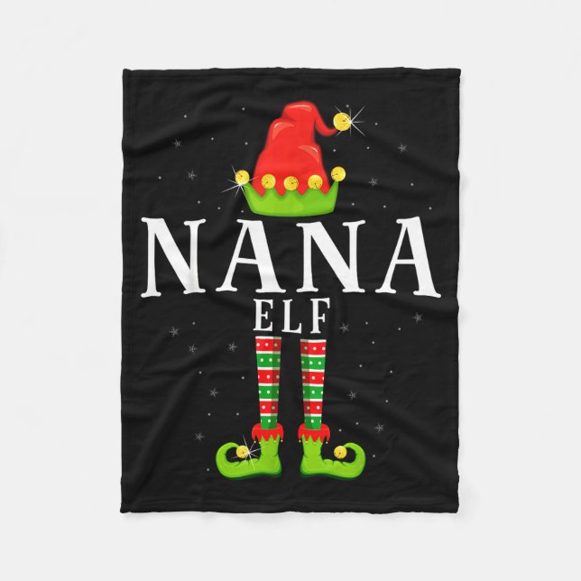 Manta Polar Nana Elf Christmas Matching Xmas Pajama  (Anverso)