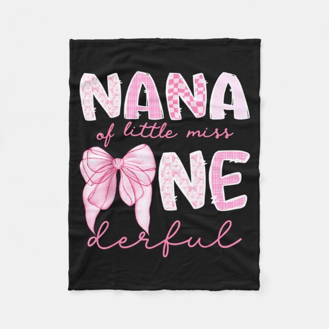 Manta Polar Nana Of Little Miss Onederful First Birthday Girl  (Anverso)