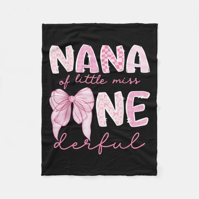Manta Polar Nana Of Little Miss Onederful First Birthday Girl  (Anverso)