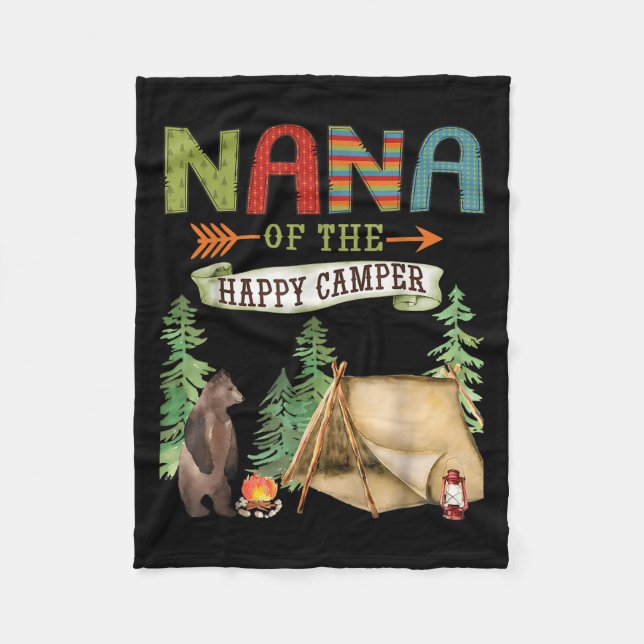Manta Polar Nana Of The Happy Camper First Birthday Camng  (Anverso)