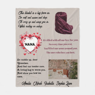Manta Polar Nana's Snuggle Poem Blanket: