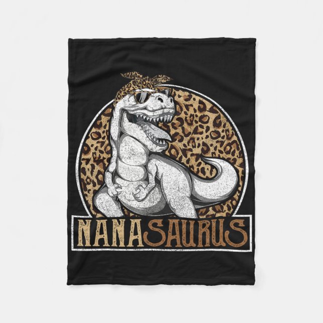 Manta Polar Nanasaurus Dinosaur Nana Leopard Shirt (Anverso)