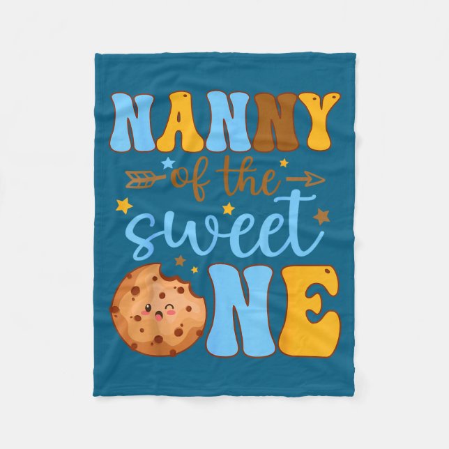 Manta Polar Nanny Sweet 1st Birthday Cookie Artwork (Anverso)