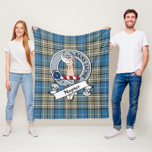 Manta Polar Napier antigua insignia de clan Tartan Plaid