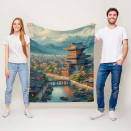 Manta Polar Nara histórica, monumentos de Nara antigua