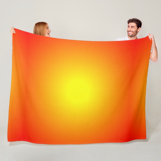 Manta Polar Naranja amarillo solar rojo brillante alegre (In situ)