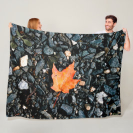 Manta Polar Naranja Autumn Leaf