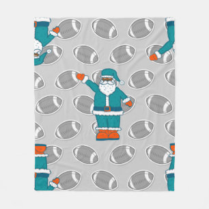 Manta Polar naranja azul verde azulado xmas negro santa claus