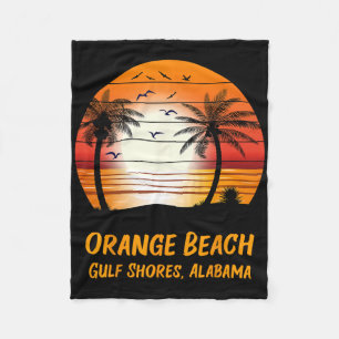 Manta Polar Naranja Beach Gulf Shores Alabama Vintage Sunset R