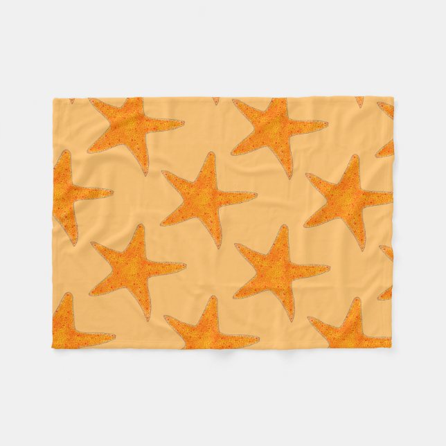 Manta Polar Naranja Beach Ocean Starfish Star Fish Marine Life (Frente (Horizontal))