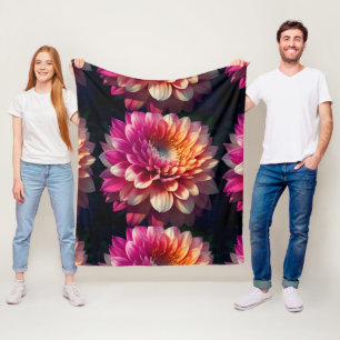 Manta Polar Naranja blanco amarillo rosa morado azul dahlia fl