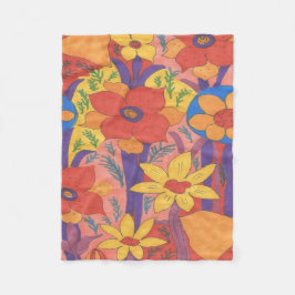 Manta Polar Naranja bohemio audaz
