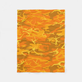 Manta Polar Naranja Camo Throw Blanket