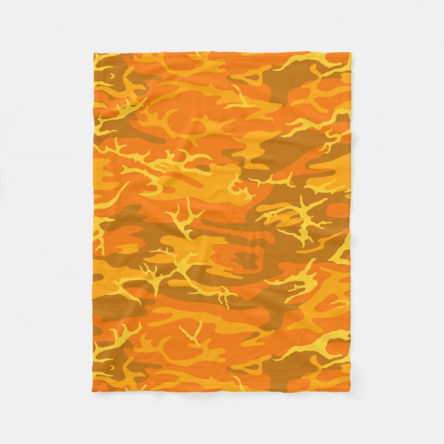 Manta Polar Naranja Camo Throw Blanket (Anverso)