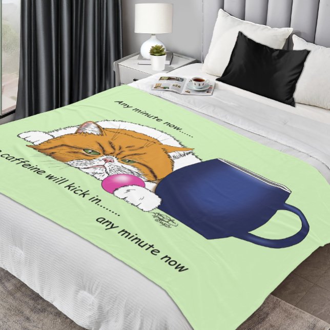 Manta Polar Naranja Cat Coffee Mug Blue (Subido por el creador)