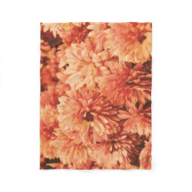 Naranja Chrysanthemum Blanket