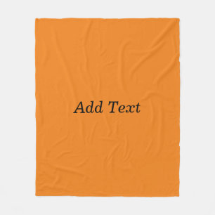 Manta Polar Naranja Crea Tu Propio Texto Personalizado
