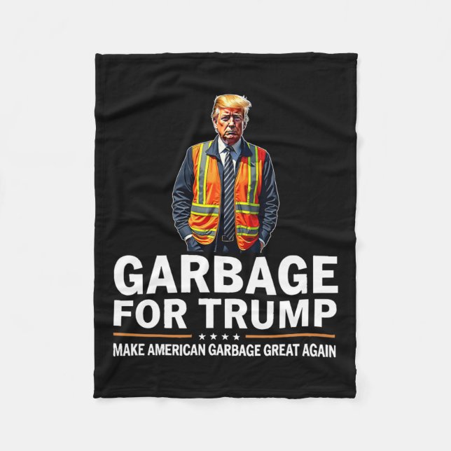 Manta Polar Naranja de basura Donald Trump chaleco de segurida (Anverso)