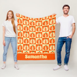 Manta Polar Naranja de calabaza ventilado Tartán Platos de Acc