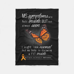 Manta Polar Naranja de conciencia sobre la esclerosis Cinta ma