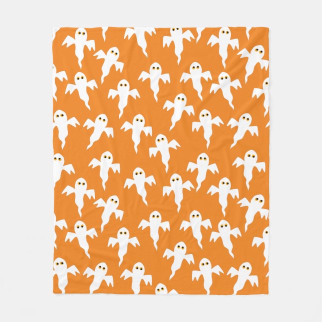 Manta Polar Naranja de fantasma de corte (Anverso)