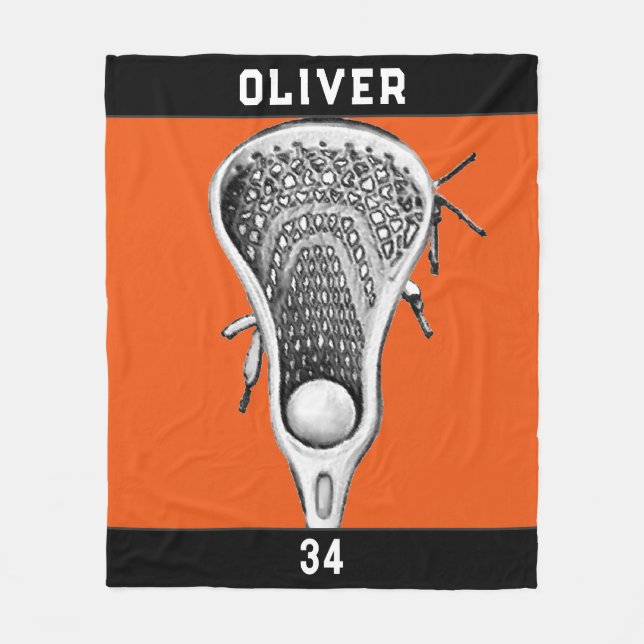 Manta Polar Naranja de Lacrosse Team (Anverso)