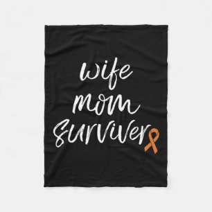 Manta Polar Naranja de sensibilización Cinta esposa sobrevivie