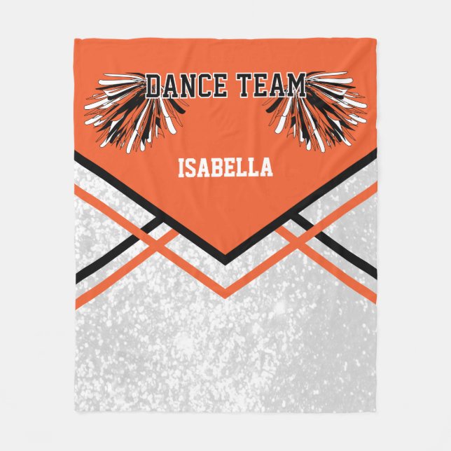 Manta Polar Naranja del equipo de danza Fleece Blanket (Anverso)