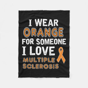 Manta Polar Naranja del uso - Conciencia sobre la esclerosis m
