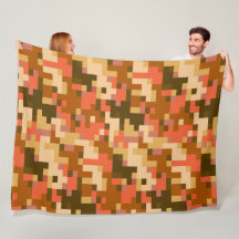 Naranja Digital Camouflage Fleece Blanket