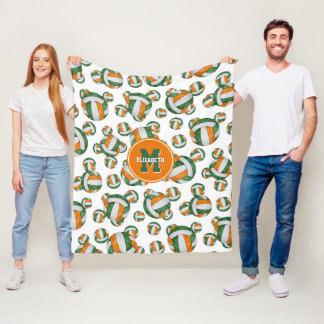 Manta Polar naranja equipo de escuela verde colores voleibol f