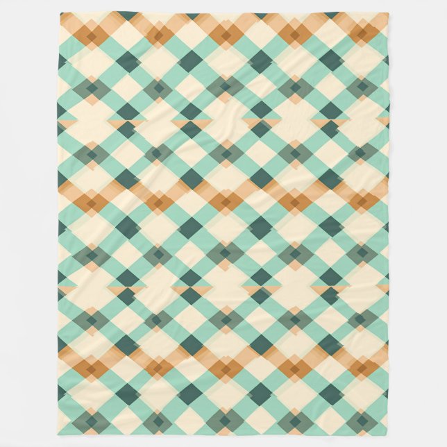 Manta Polar Naranja, franja verde y azul (Anverso)