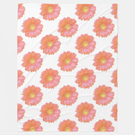 Manta Polar Naranja gerbera daisy