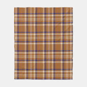Manta Polar Naranja Glen Plaid texturizado patternabstracto si
