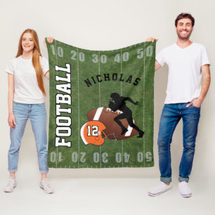 Manta Polar Naranja Helmet, 🏈 Americano de Fútbol