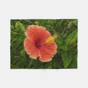 Manta Polar Naranja Hibiscus Flower Tropical Floral