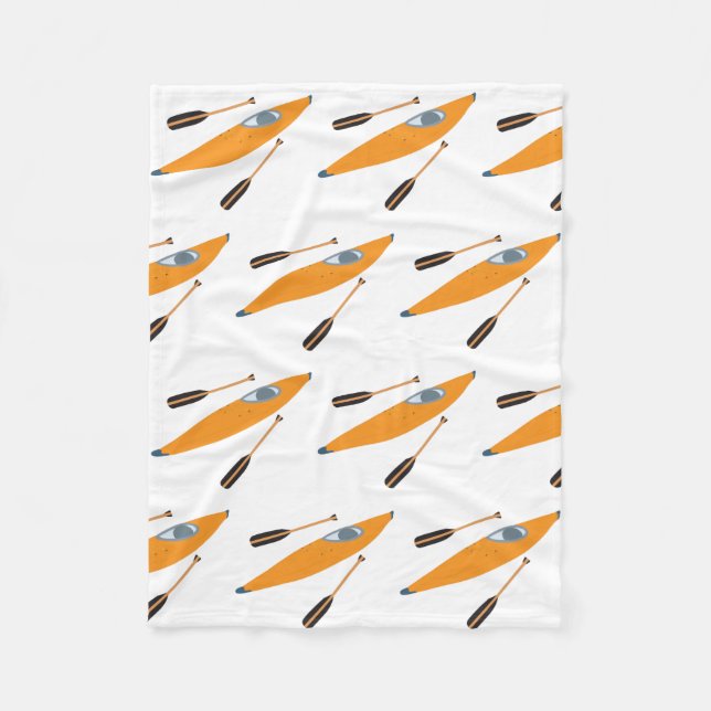 Manta Polar Naranja Kayak con Oars (Anverso)