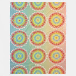 Manta Polar Naranja mandala