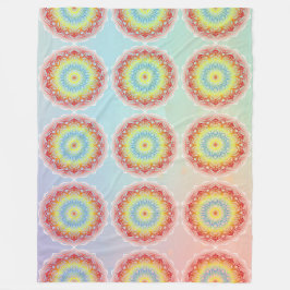 Manta Polar Naranja mandala