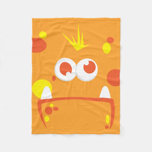 Manta Polar Naranja Monster Fleece Blanket (Anverso)
