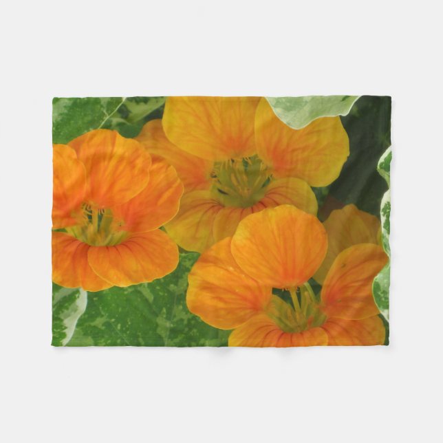 Manta Polar Naranja Nasturtiums (Frente (Horizontal))