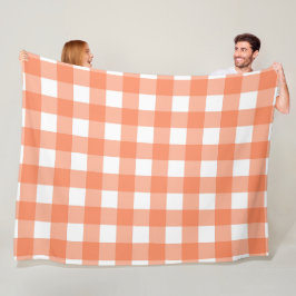 Manta Polar Naranja Plaid 60x80 Fleece Blanket