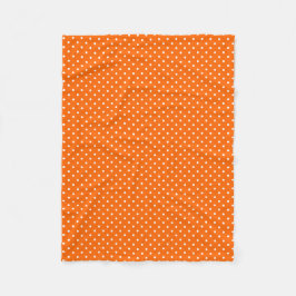 Manta Polar Naranja Polka Dots Fleece Blanket